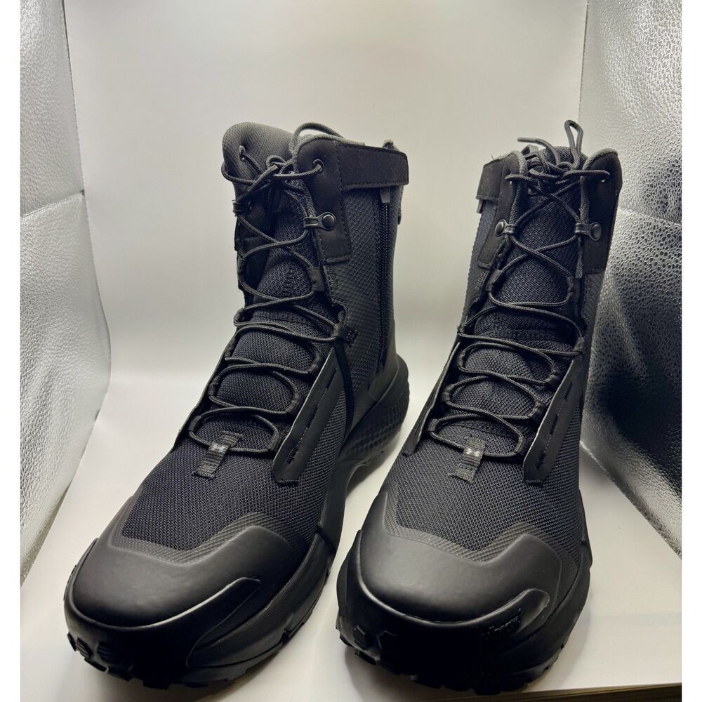 Under Armour Men's Black Tactical Charged Valsetz Zip Boots - Size 13 - NIB